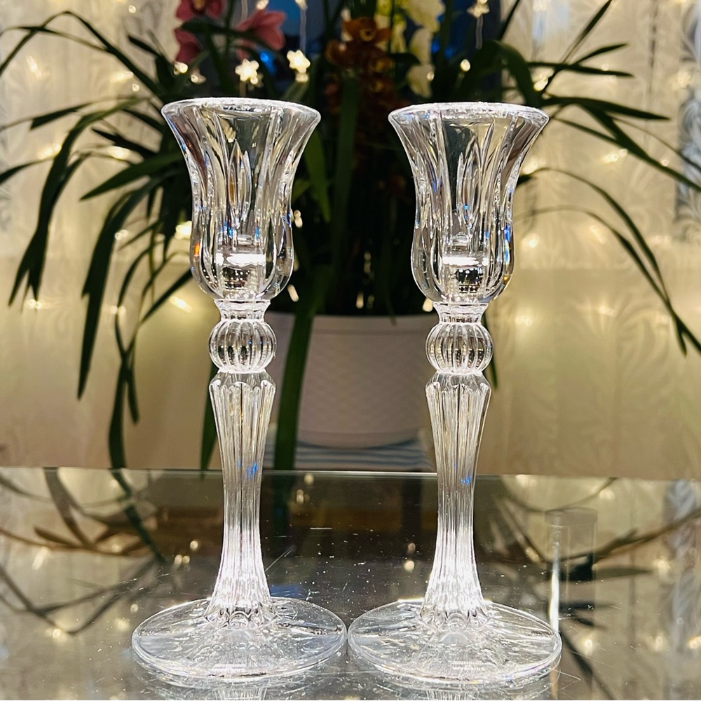 Beautiful pair if Marquis by Waterford Sheridan Candlestick Holders